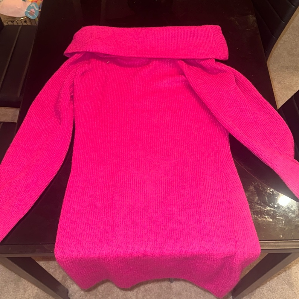 off the shoulder sweater dress